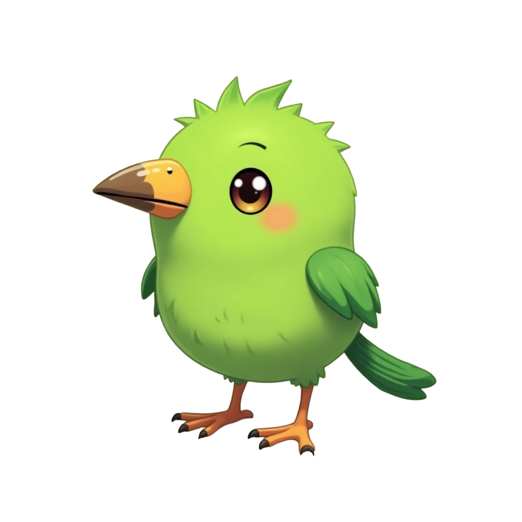 Cute Green Bird